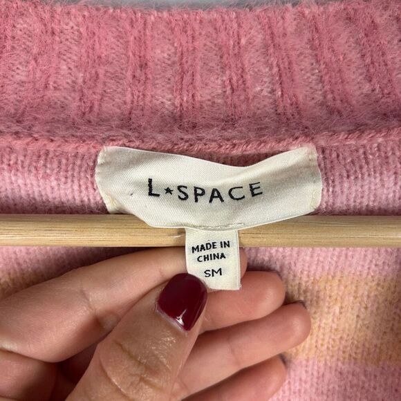 L*Space Daybreak Cardigan Fuzzy Striped Sweater - Picture 5 of 7